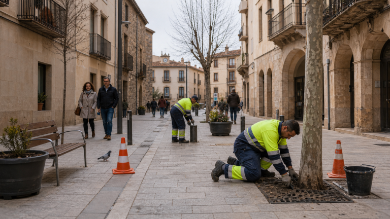 Treballs puntuals de manteniment de via pública al Nucli Antic